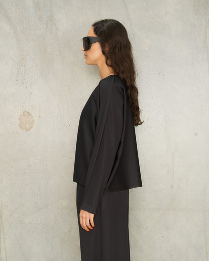 Black A-POC Form Cardigan