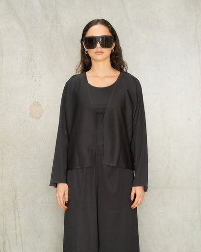 Black A-POC Form Cardigan