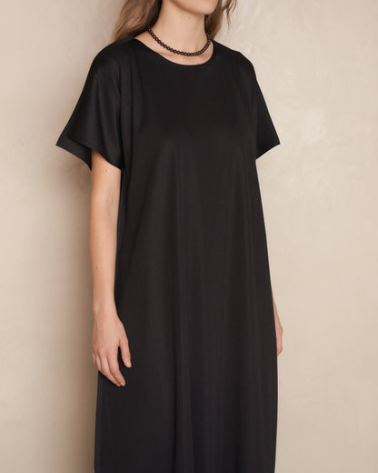 Black A-POC Form Short Sleeve Dress