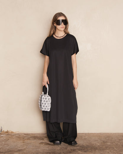 Black A-POC Form Short Sleeve Dress