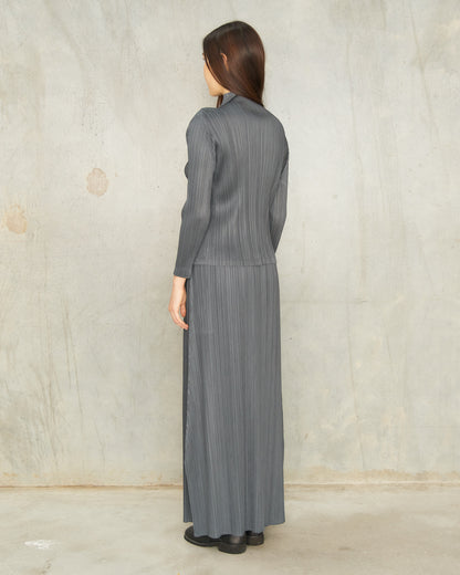 Steel Long Pleats Skirt