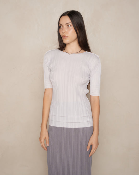 Light Grey Soft Pleat Top