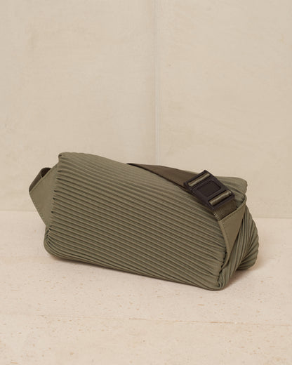 Steel Green Easy Bias Pleats Waistbag