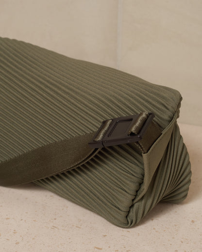 Steel Green Easy Bias Pleats Waistbag