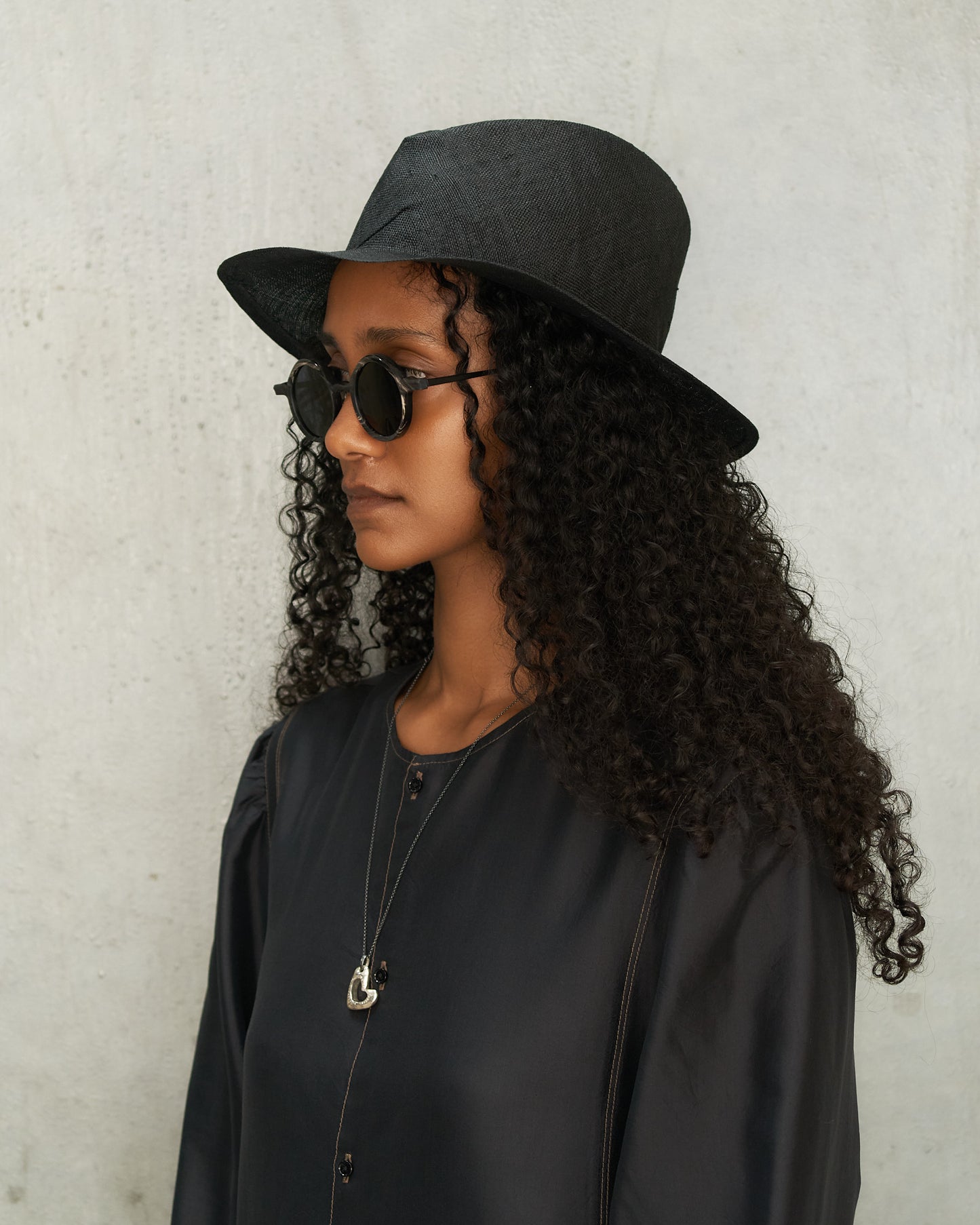 Black Alba Sisal Hat