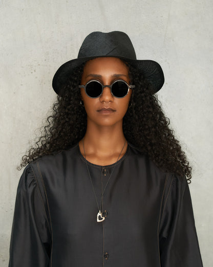 Black Alba Sisal Hat