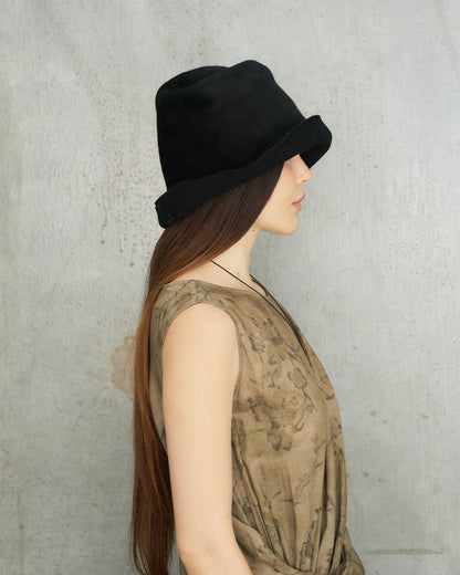 Black Artista Lapin Felt Hat