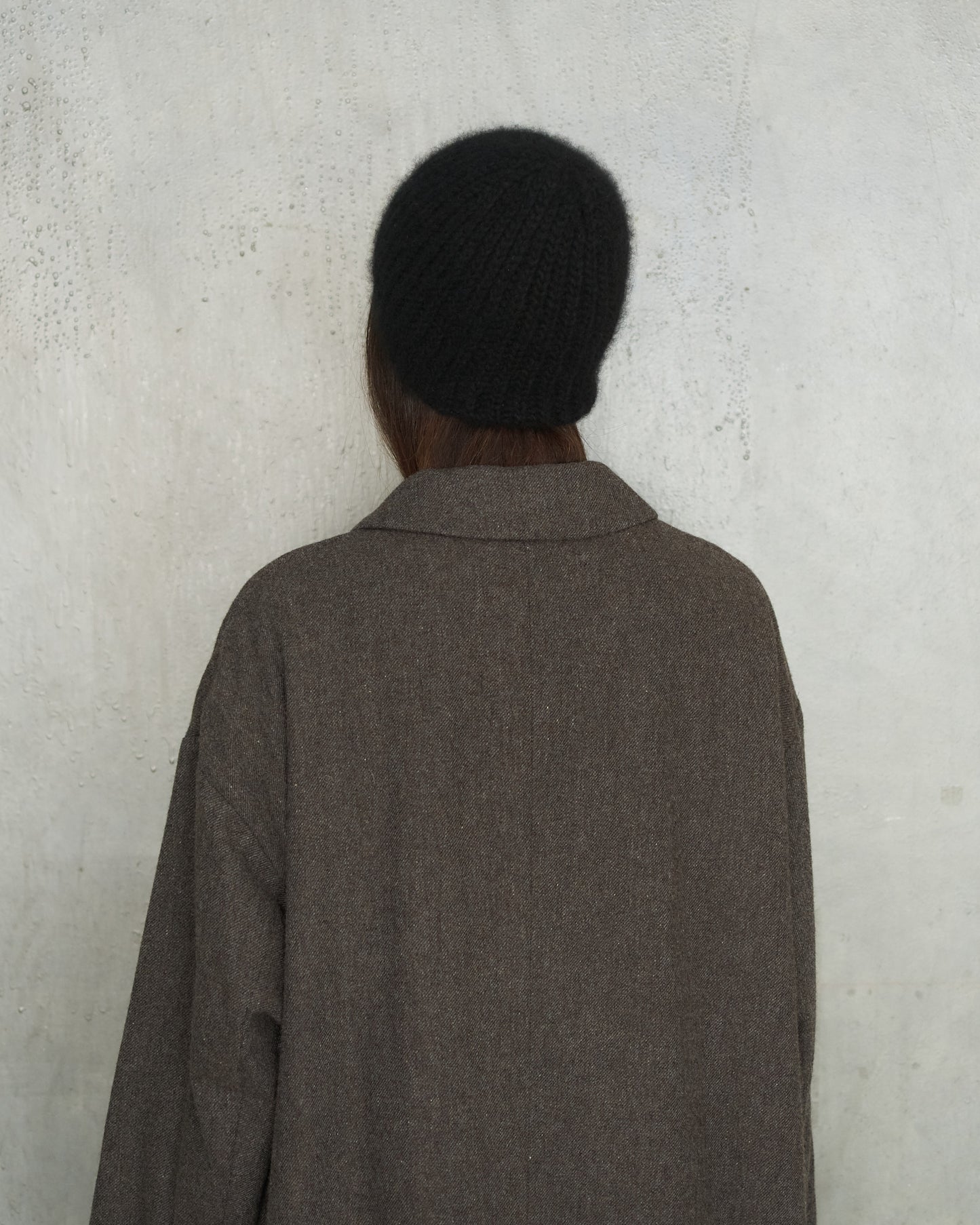 Black Cashmere Silk Beanie