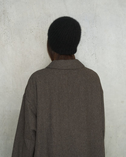 Black Cashmere Silk Beanie