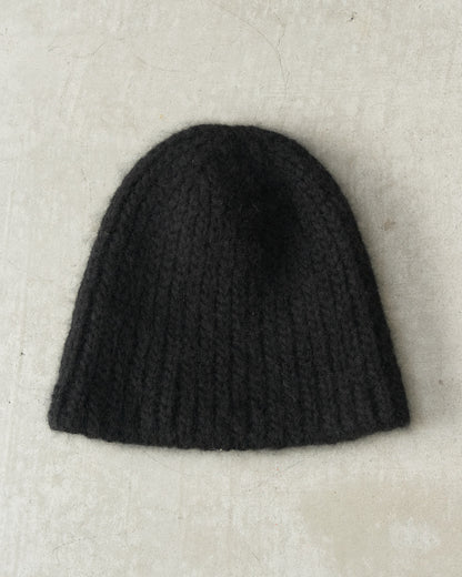 Black Cashmere Silk Beanie