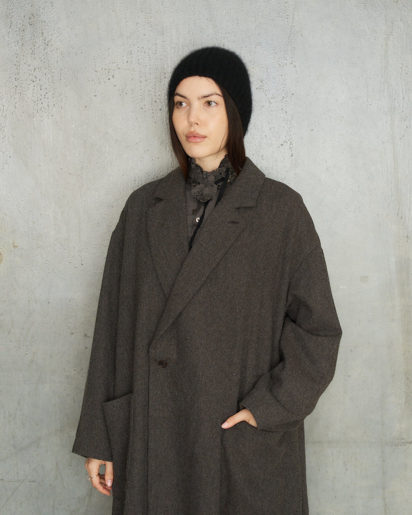Black Cashmere Silk Beanie