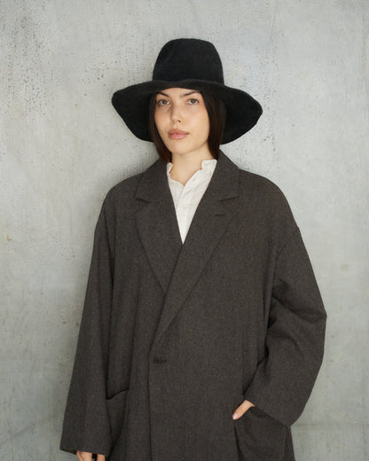 Black Ibro Wool Felt Hat