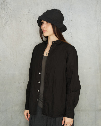 Black Linen Barca Cera Hat