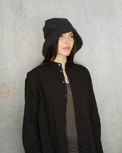 Black Linen Barca Cera Hat