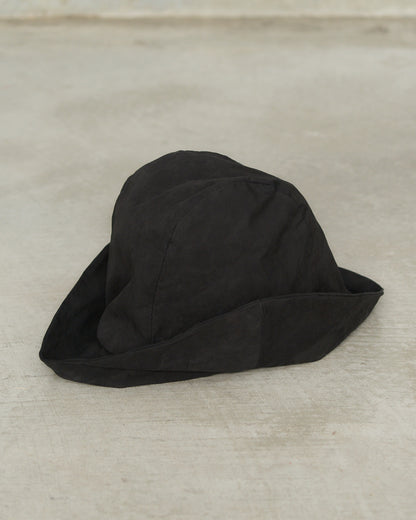 Black Linen Barca Cera Hat