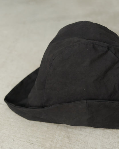 Black Linen Barca Cera Hat