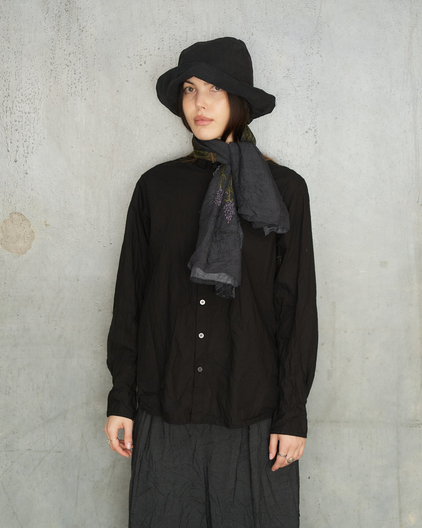 Black Linen Barca Cera Hat