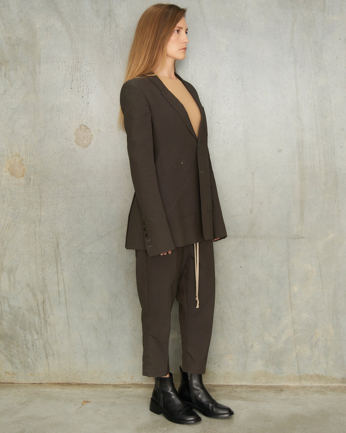 Rick Owens Dark Dust 2 Piece Studded Suit
