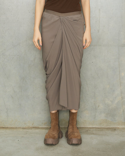 Rick Owens Dust Drape Crepe Skirt