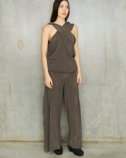 Rick Owens Grey Bias Jumpsuit