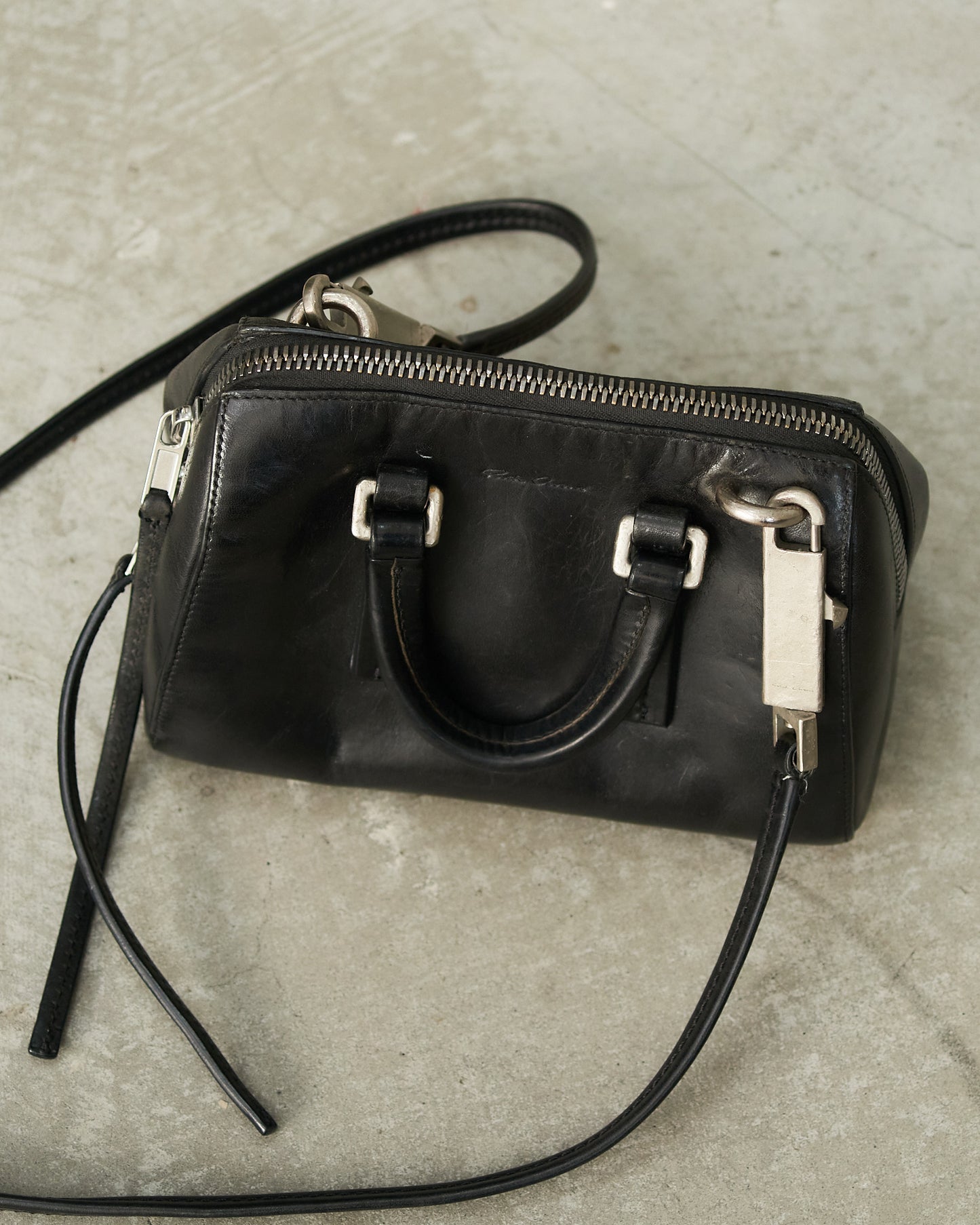 Rick Owens Black Leather Mini Bag