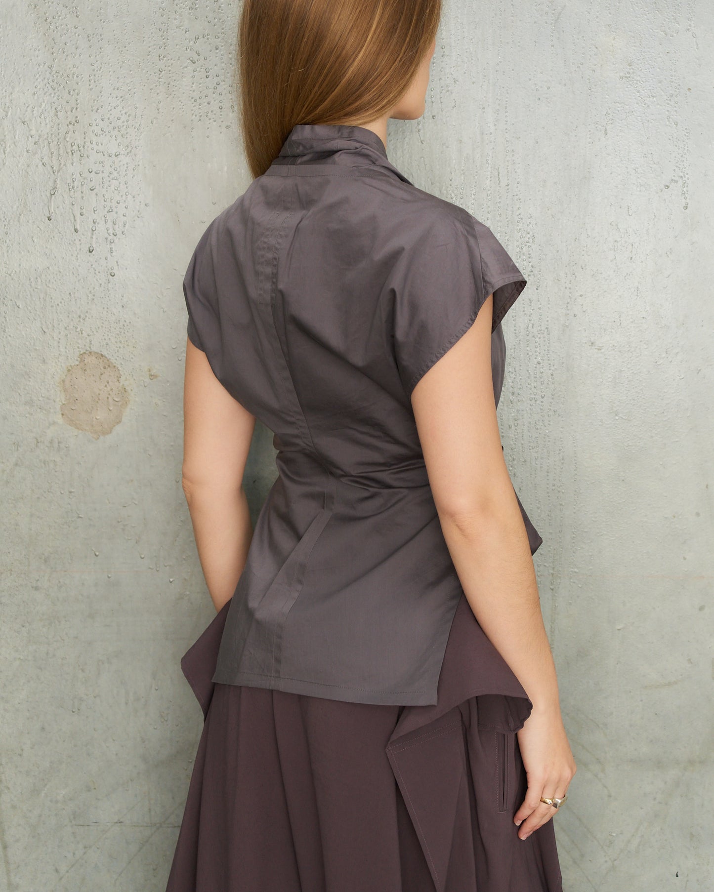 Rick Owens Grey Wrap Top