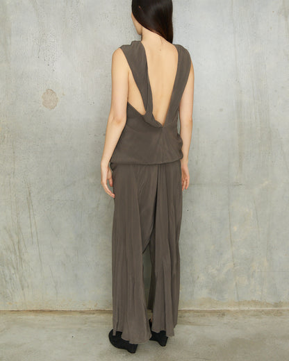 Rick Owens Grey Bias Jumpsuit
