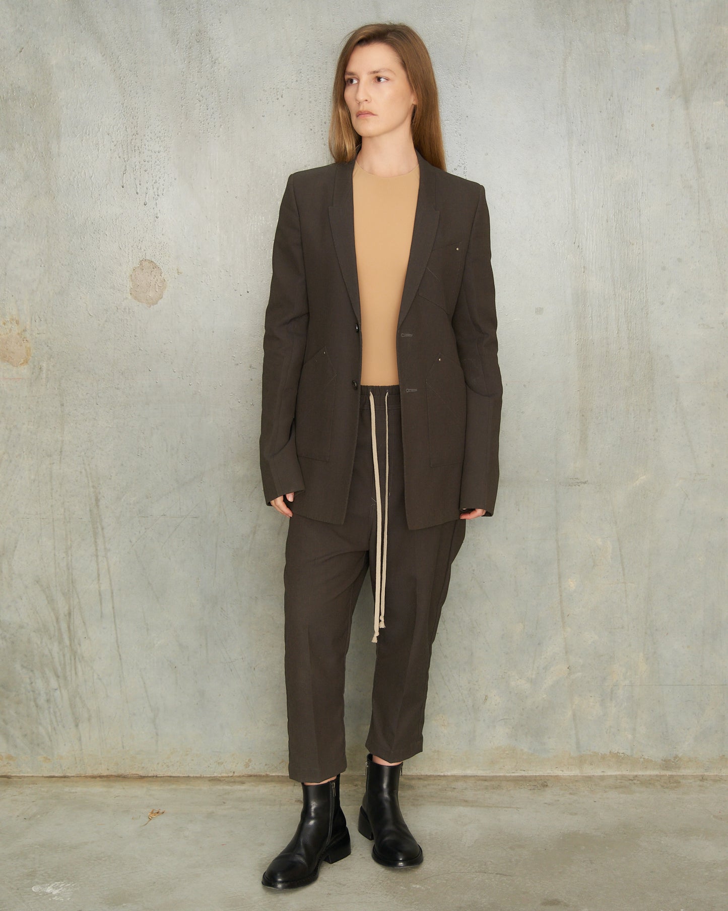Rick Owens Dark Dust 2 Piece Studded Suit