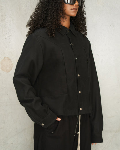 Black Alice Strobe Leather Jacket