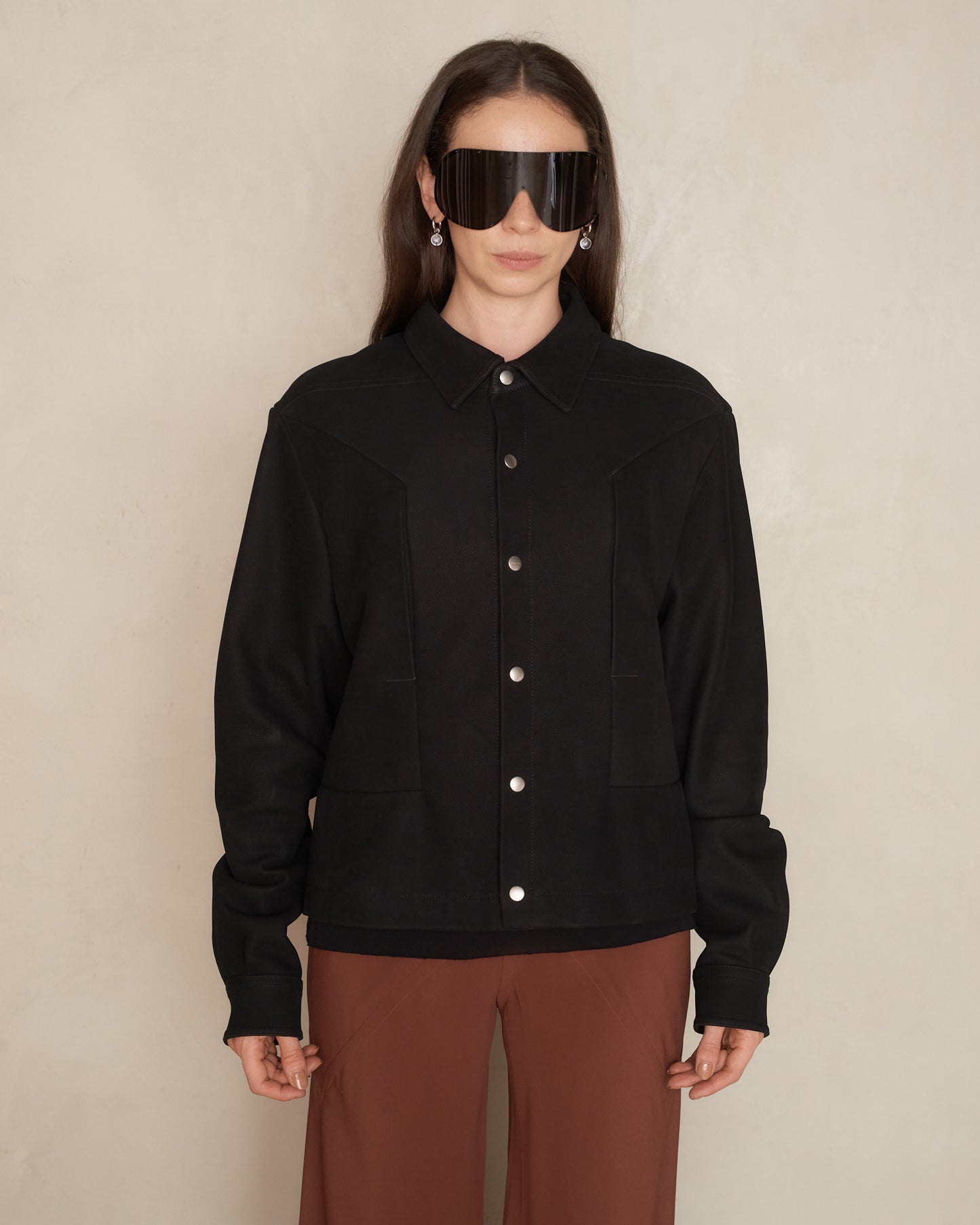 Black Alice Strobe Leather Jacket