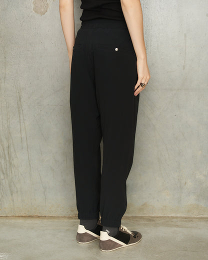 Black Crepe Track Pant