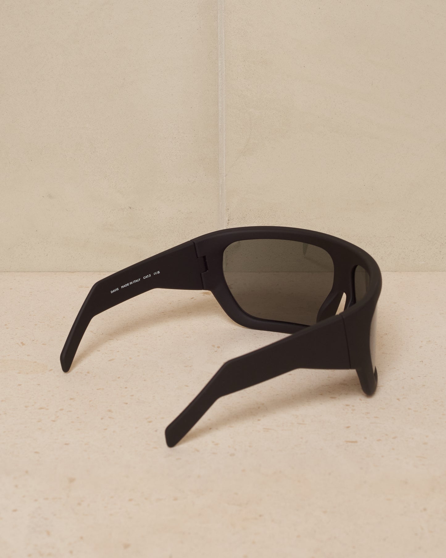 Black Davis Temple Sunglasses