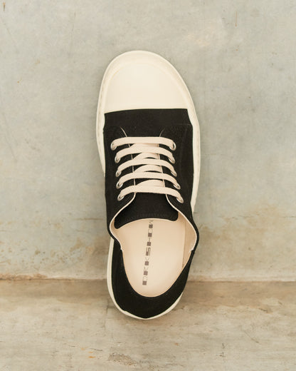 Black Denim Slip On Sneakers
