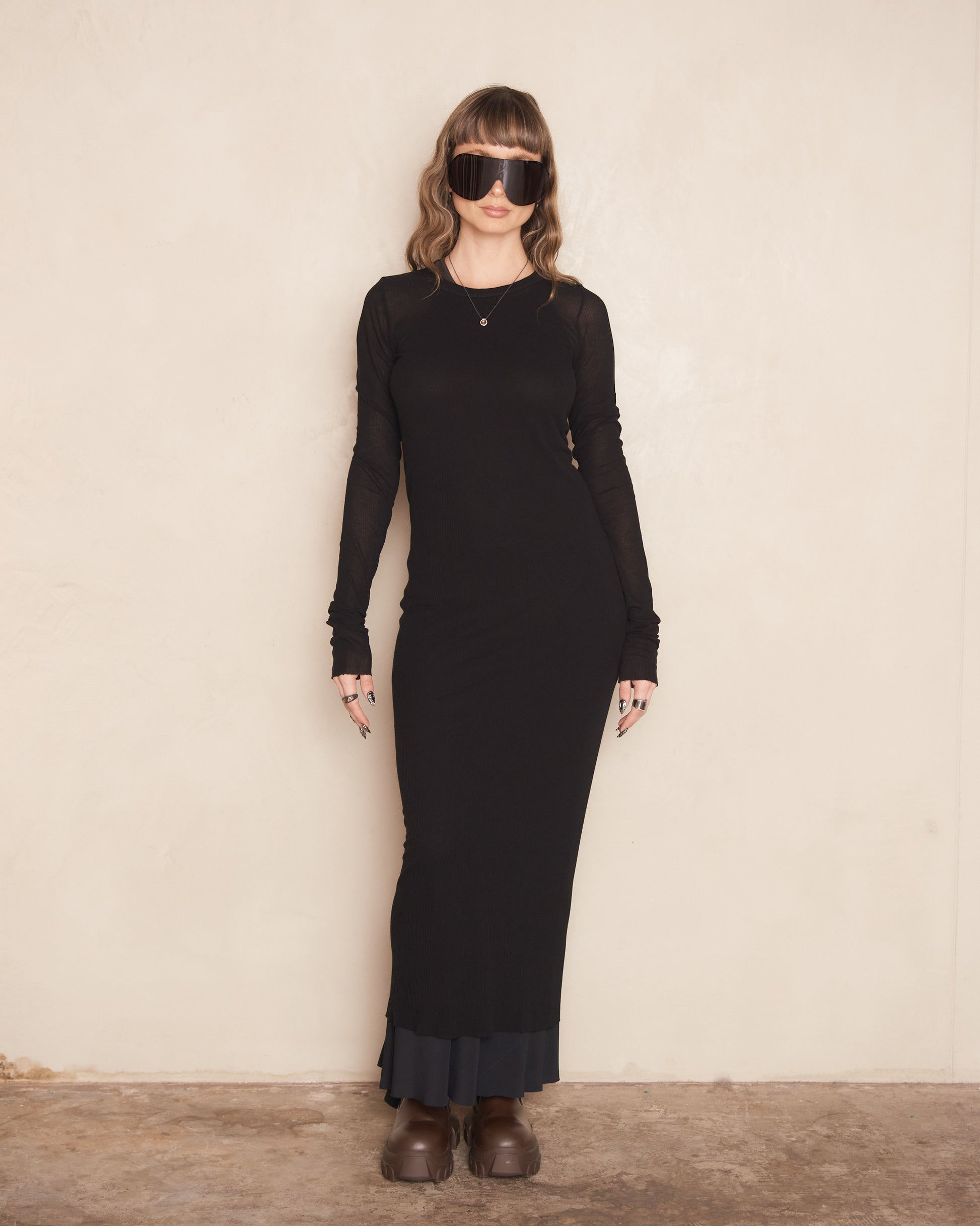 rick owens black structured dress rick owens black structured dress