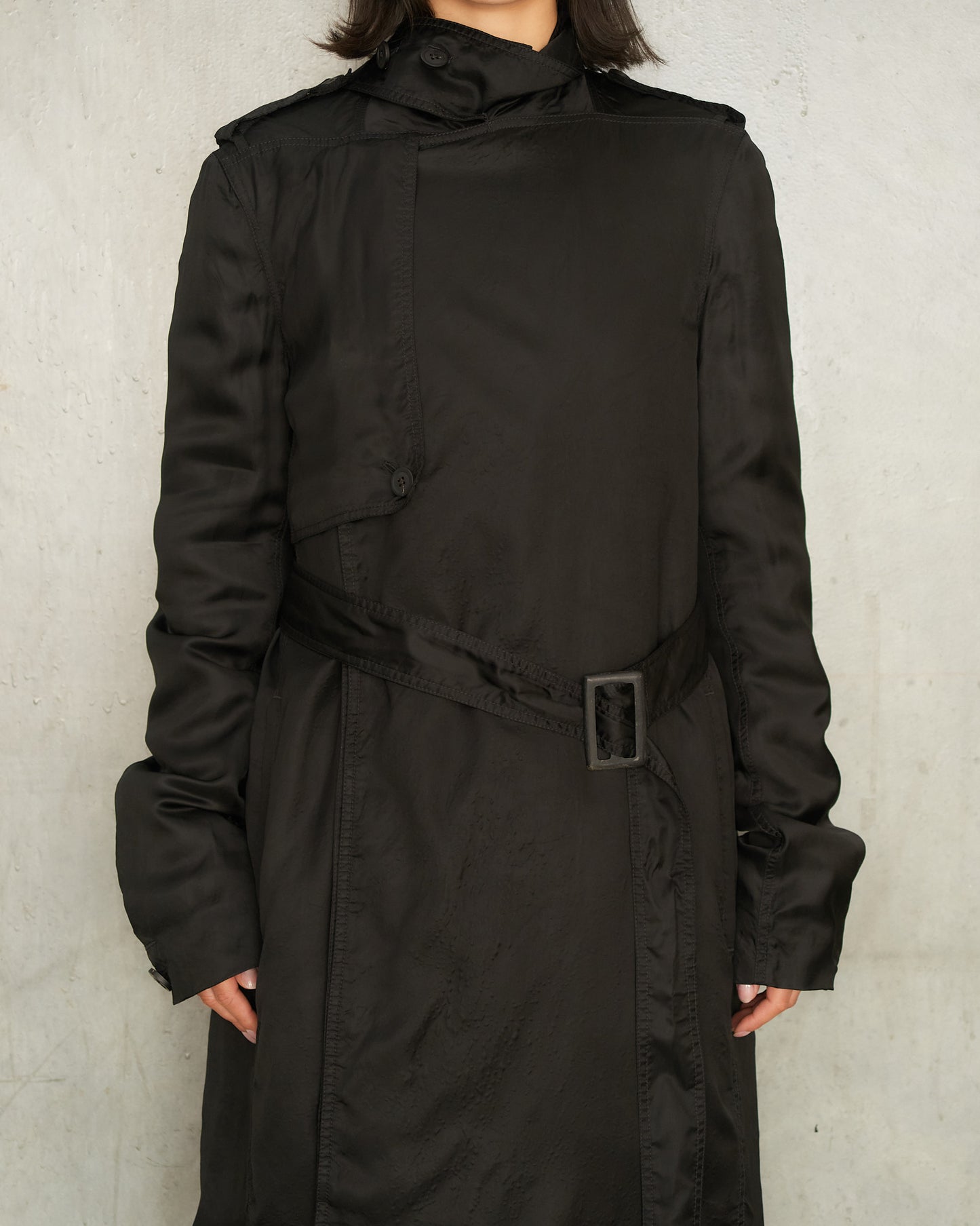 Black Masto Trench Coat