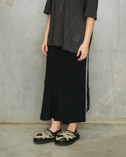 Black Megalace Platform Sandal