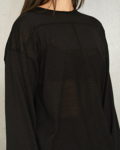 Black Pullover Knit Sweater