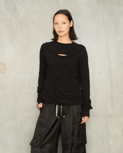 Black Slashed Level Long-Sleeve