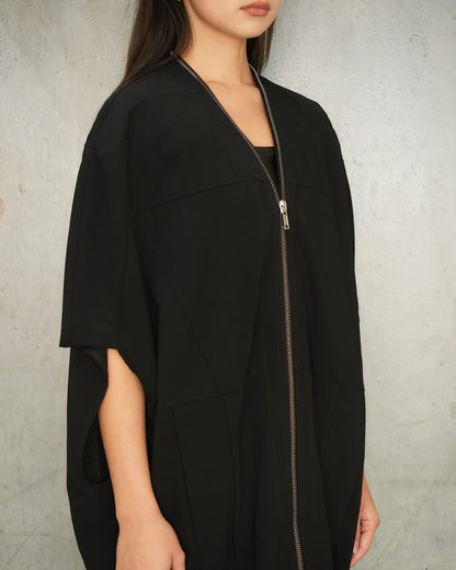 Black Wool Bubble Bomber