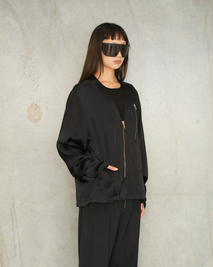 Black Zip Safety Jacket