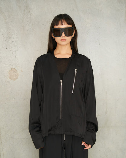 Black Zip Safety Jacket
