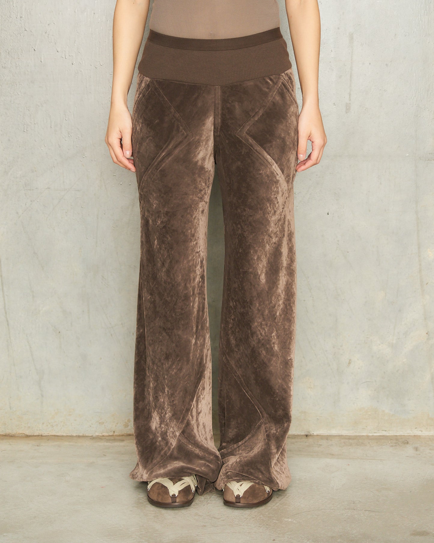 Dark Dust Velvet Bias Pants