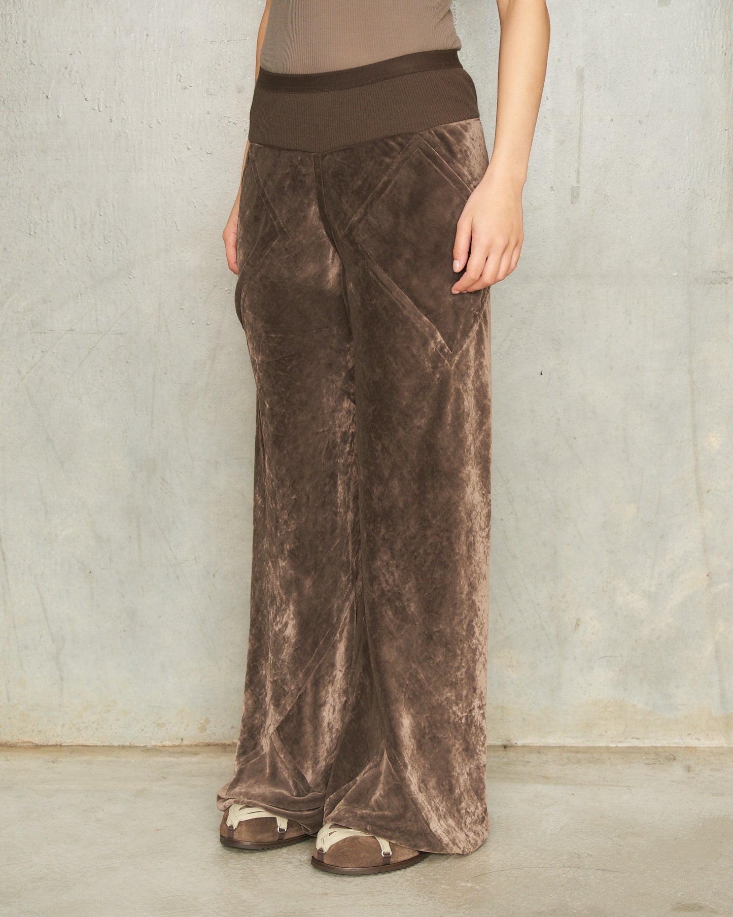 Dark Dust Velvet Bias Pants
