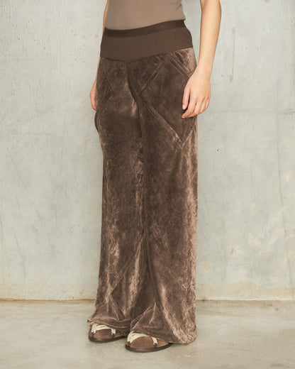 Dark Dust Velvet Bias Pants
