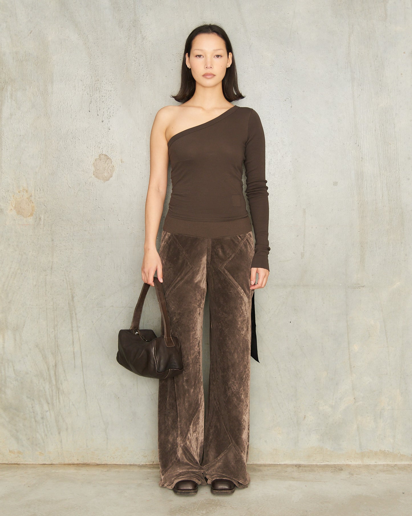 Dark Dust Velvet Bias Pants