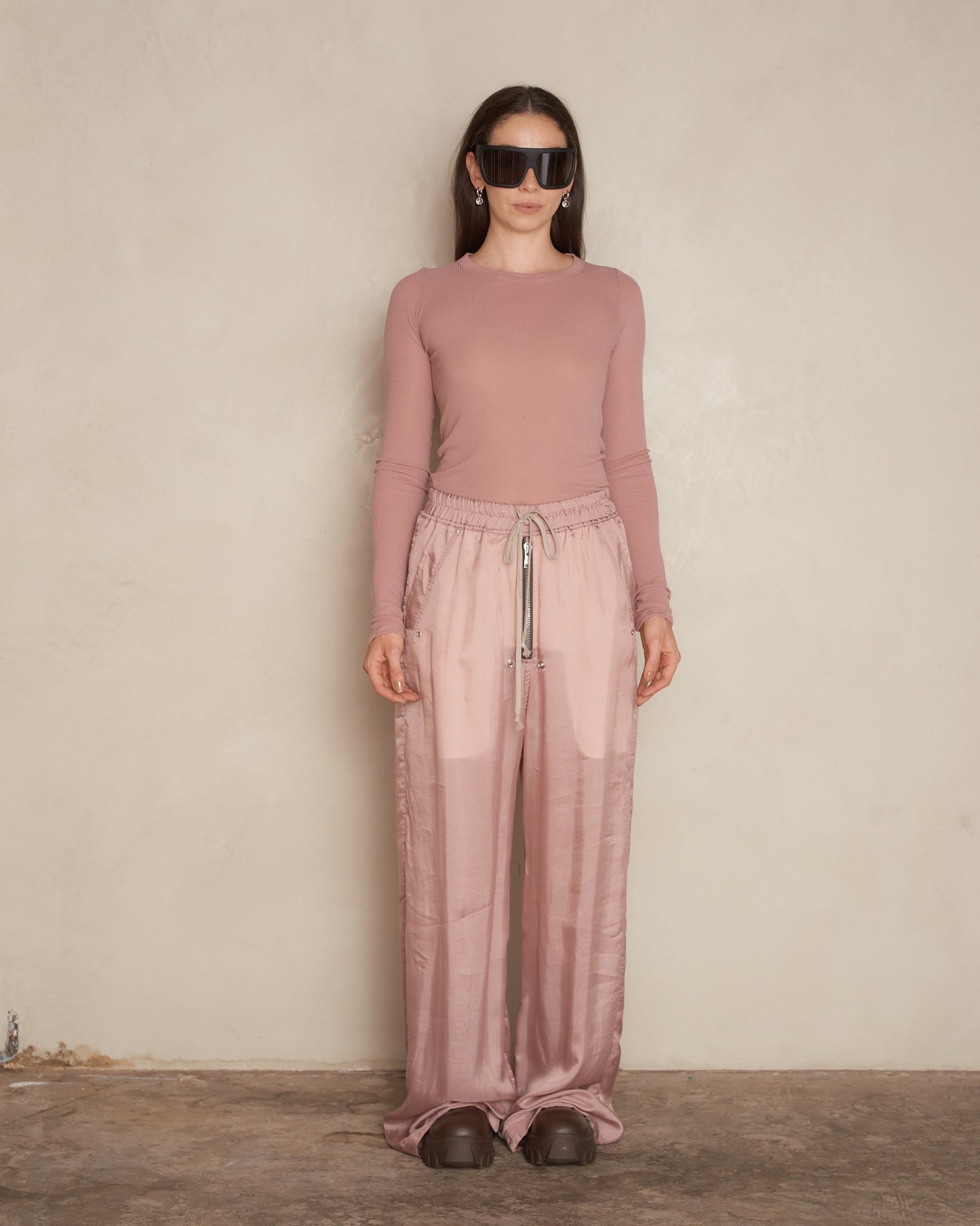 Dusty Pink Drawstring Trousers