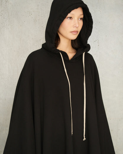 Black Draped Poncho