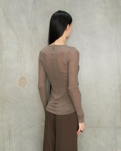 Dust Ribbed Long Sleeve Top