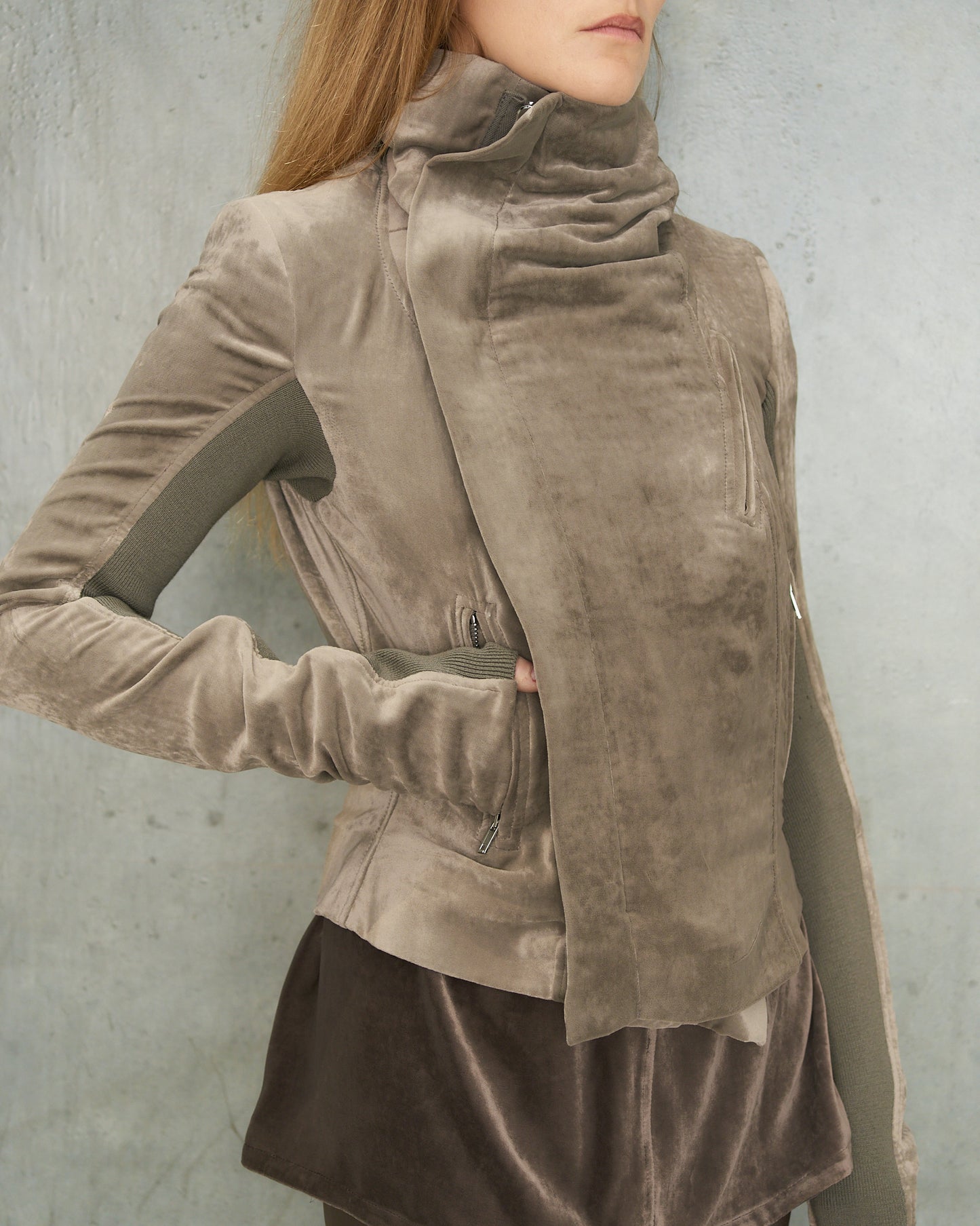 Dust Velvet Biker Jacket