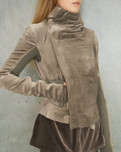 Dust Velvet Biker Jacket